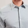 ROMMANN Micro Geo Print Slim Short Sleeve Shirt