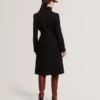 ROSE Mid Length Belted Wool Wrap Coat