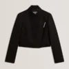 ROSECEE Tailored Cropped Wool Wrap Jacket