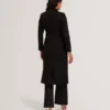 ROSELL Longline Belted Wool Wrap Coat