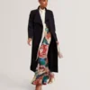 ROSELL Longline Belted Wool Wrap Coat