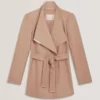 ROSESS Short Belted Wool Wrap Coat