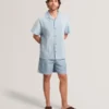 RUFYE Striped Cotton Linen Pull-On Shorts