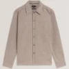 RYNEL Textured Weave Long Sleeve Overshirt