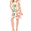 SADIE Floral Drop Waist Mini Shirt Dress