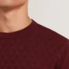 SAINSY Branded Texture Crew Neck Jumper
