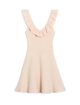 SAYLAA Ruffle Neckline Mini Dress