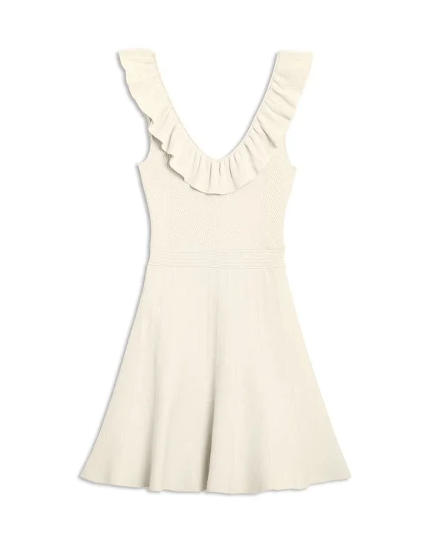 SAYLAA Ruffle Neckline Mini Dress SAYLAA Ruffle Neckline Mini Dress