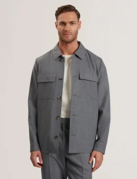 SELWYNJ Lightweight Wool Blend Shirt Jacket