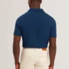 SERAPA Grid Texture Woven Short Sleeve Polo