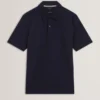 SERAPA Grid Texture Woven Short Sleeve Polo