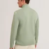 SIMONEA Textured Panel Half-Zip Modal Sweatshirt