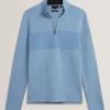 SIMONEA Textured Panel Half-Zip Modal Sweatshirt