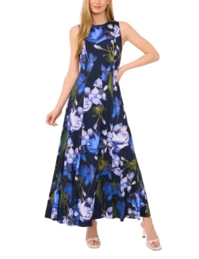 SLEEVELESS MAXI DRESS Navy