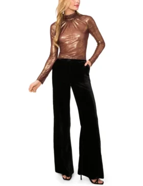 SOFINA Ruched Turtleneck Top