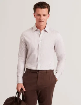 SOHOE Striped Cotton Long Sleeve Shirt