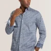 SOREN LONG SLEEVE ARCHIE PRINT SHIRT Dark Denim