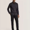 SOREN LONG SLEEVE DAISY PRINT SHIRT Black Beauty