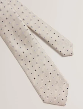 STEEPLE Circle Geometric Print Silk Tie
