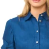 STINA Linen Chambray Mini Shirt Dress