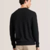 T STITCH LONG SLEEVE CREW NECK SWEATER Black Beauty