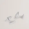 TEDLY Silver Branded Cufflinks