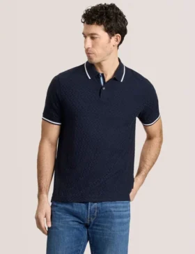 TEXTURE POLO Button Up Polo