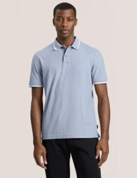 TEXTURE POLO Button Up Polo
