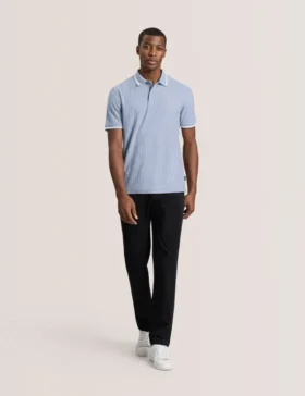 TEXTURE POLO Button Up Polo