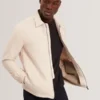 THOVA Textured Quilt Zip-Through Overshirt