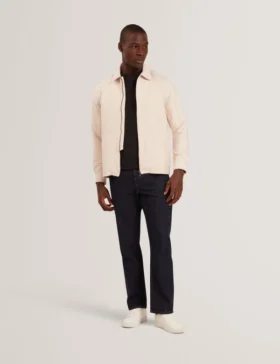 THOVA Textured Quilt Zip-Through Overshirt