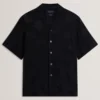 THOVAN Textured Floral Relaxed Short Sleeve Shirt