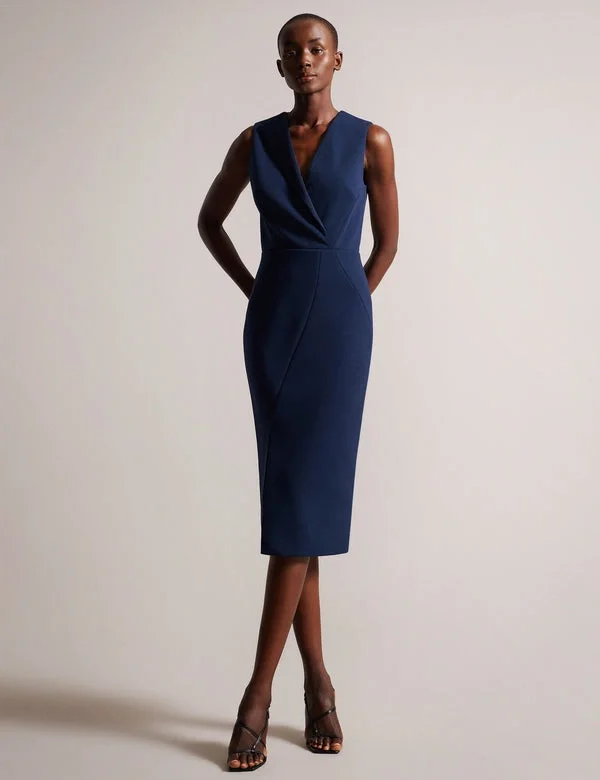 TILOLAH V Neck Bodycon Midi dress TILOLAH V Neck Bodycon Midi dress