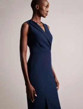 TILOLAH V Neck Bodycon Midi dress