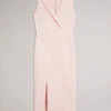 TILOLAH V Neck Bodycon Midi dress