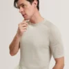 TORRENT Wool Blend Ribbed Raglan Polo Shirt
