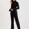 UMAIBO Satin Wide Leg Drawstring Joggers