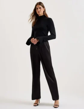 UMAIBO Satin Wide Leg Drawstring Joggers