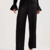 UMAIBO Satin Wide Leg Drawstring Joggers