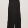 UMAIBO Satin Wide Leg Drawstring Joggers
