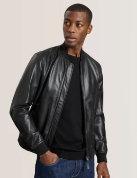 WAGGONER Leather Bomber Jacket