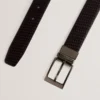 WAIDE Woven Texture Leather Belt
