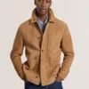 WALLY Suede 3-Pocket Button Front Jacket