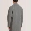 WARREN Herringbone Stripe Mac Coat
