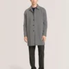 WARREN Herringbone Stripe Mac Coat