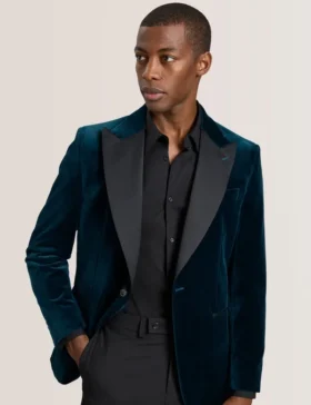 WEBSTER Velvet Single Breasted Tuxedo Jacket