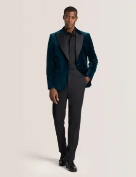 WEBSTER Velvet Single Breasted Tuxedo Jacket