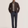 WEIR Suede Button Front Jacket