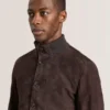 WEIR Suede Button Front Jacket