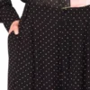 WIDE LEG TUCK PANT Black